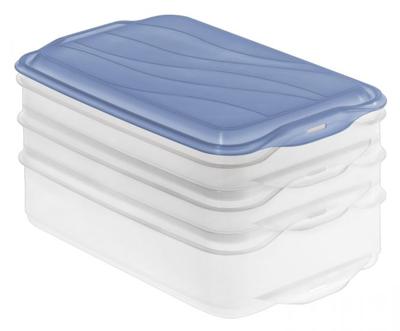 Rotho RONDO Vleeswarendoos 2x0.75L 1x1.35L Horizon Blauw/Transparant