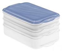 Rotho RONDO Vleeswarendoos 2x0.75L 1x1.35L Horizon Blauw/Transparant - thumbnail