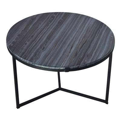 Urban Interiors Bijzettafel 'Loft 42' Marmer, Ø60cm, kleur Zwart