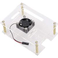 Renkforce RBP-PLC100 SBC-behuizing Geschikt voor serie: Raspberry Pi®, Banana Pi, Rock Pi Incl. actieve koeler Transparant - thumbnail