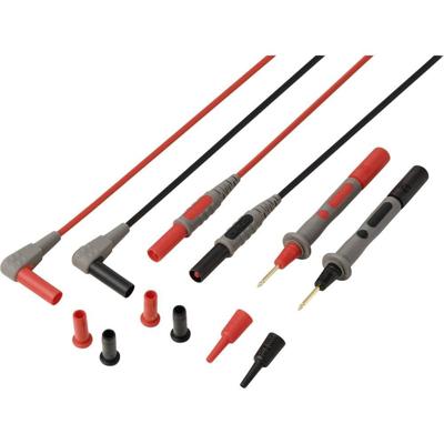 VOLTCRAFT MSL-820 Meetsnoer 4mm-stekker Testpunt 1.2 m Rood, Zwart 1 paar