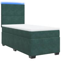 Boxspring met matras fluweel donkergroen 160x200 cm - thumbnail