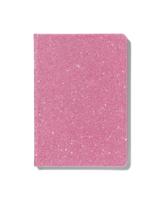 HEMA Notitieboekje A5 glitter roze - thumbnail