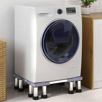 VidaXL Wasmachinebasis grijs 67 x 67 x 21,5 cm roestvrij staal