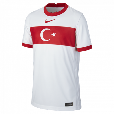Nike Junior Turkije voetbalshirt wit/rood Nike Junior Turkije voetbalshirt wit/rood