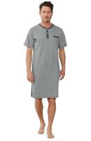 Grijs-groen katoenen heren nachthemd - thumbnail