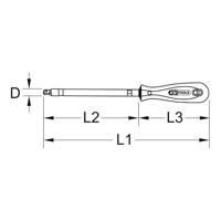 KS Tools 159.1120 Vierkante schroevendraaier Grootte 1/4 - thumbnail