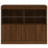 Dressoir met LED-verlichting 81x37x67 cm bruineikenkleurig - thumbnail