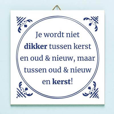 Tegeltje Kerst kilo&apos;s (dikker)