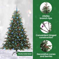 VidaXL Kunstkerstboom groen 180 cm pvc en metaal en plastic - thumbnail