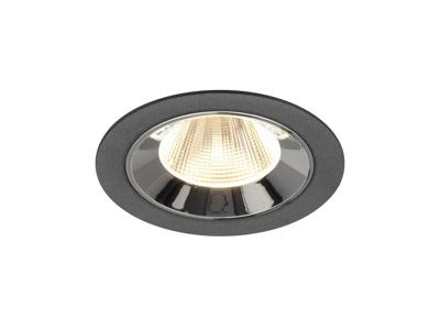 SLV InbouwspotNuminos M zwart/chroom 3000K - 20gr - 1009615