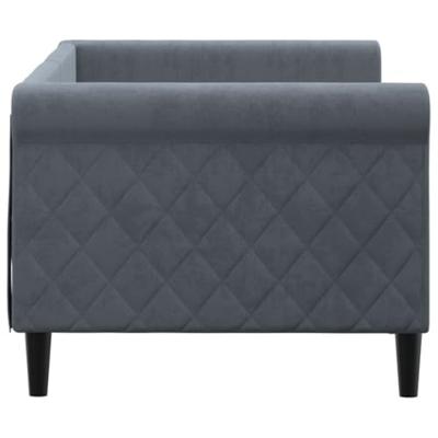 Slaapbank 80x200 cm fluweel donkergrijs