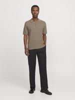 Jack & Jones Jprcccooper Knit Polo Ss Sn Poloshirts Greige - thumbnail