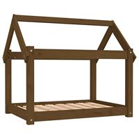 VidaXL Hondenmand 81x60x70 cm massief grenenhout honingbruin - thumbnail