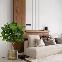 Lyrata deluxe kunstplant op stam 125cm - thumbnail