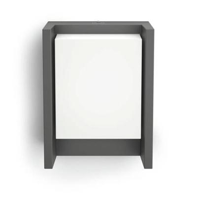 Philips Vierkante buitenlampArbour 22cm antraciet - 164609316