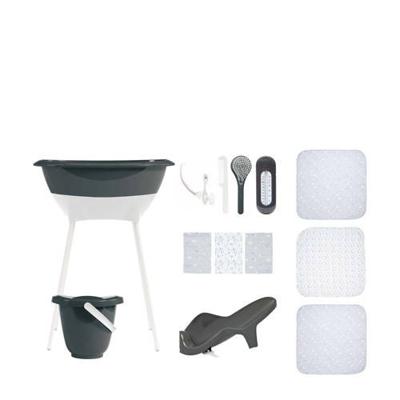 Bad- en verzorgingsset Luma Hydrofiel Dark Grey/White