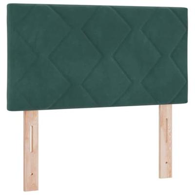 Boxspringbed met matras en LED fluweel donkergroen 80x200 cm