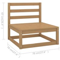 13-delige Loungeset massief grenenhout honingbruin - thumbnail