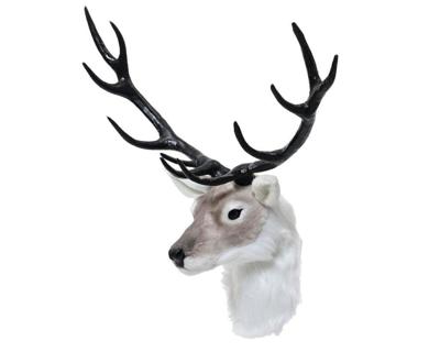 Wanddecoratie Rendierkop Beige 22cm