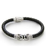 Monomen Men's Genuine Nappa Leather Bracelet MM10827SB - thumbnail