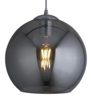 Searchlight Glazen hanglampBalls Ø 25cm chroom met smoke glas - 1621SM - thumbnail