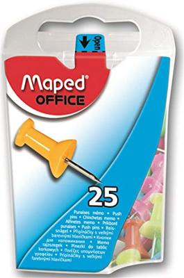 Maped prikbordspelden, ophangdoosje met 25 stuks