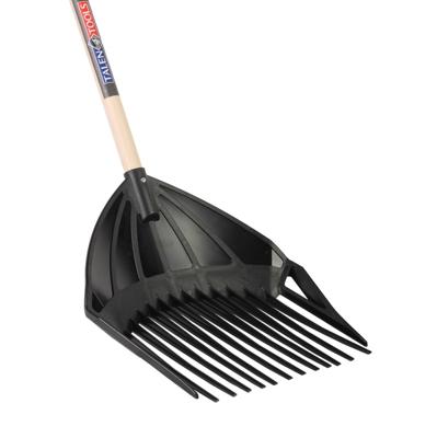 Bladhark en -schep in 1 36.5 cm met houten steel 160 cm