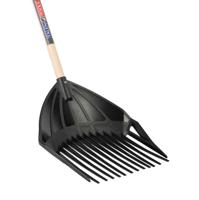 Bladhark en -schep in 1 36.5 cm met houten steel 160 cm - thumbnail