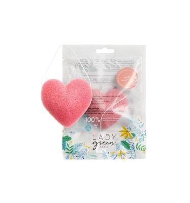 Lady Green Konjac gezichtsspons rose 1 Stuks