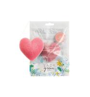 Lady Green Konjac gezichtsspons rose 1 Stuks - thumbnail