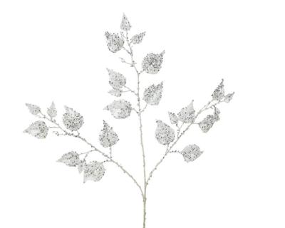 Kerst spray 68 cm zilver met glitter