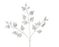 Kerst spray 68 cm zilver met glitter - thumbnail