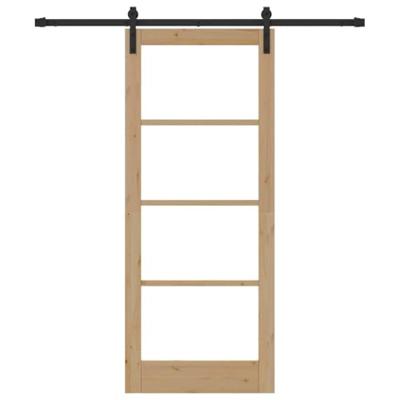 Schuifdeur ORKDAL Bruin 83 x 202 cm Massief grenenhout