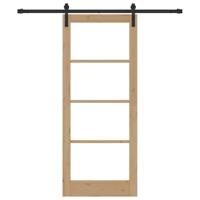 Schuifdeur ORKDAL Bruin 83 x 202 cm Massief grenenhout - thumbnail