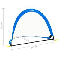 VidaXL 2 st kindervoetbaldoelen met opbergtas 119x82x84,5 cm - thumbnail