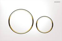 Geberit Sigma 20 bedieningspaneel glans wit/goud voor Sigma reservoirs 8cm (UP720) en 12cm (UP320) - thumbnail