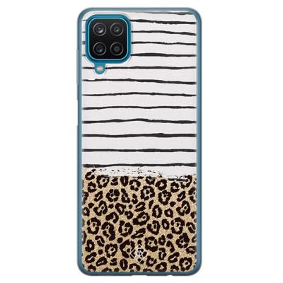 Samsung Galaxy A12 siliconen telefoonhoesje - Leopard lines Samsung Galaxy A12 siliconen telefoonhoesje - Leopard lines