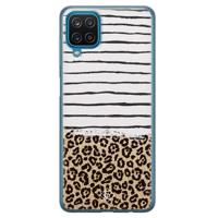 Samsung Galaxy A12 siliconen telefoonhoesje - Leopard lines - thumbnail