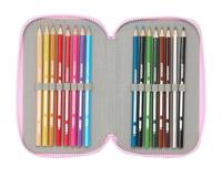 Driedubbele Pennenzak Frozen Cool days Paars Hemelsblauw 12,5 x 19,5 x 5,5 cm 36 Onderdelen - thumbnail