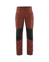 Blåkläder Dames Service werkbroek Stretch 71591845 | Gebrand rood/Zwart | Maat 30 - 7330509787465 - thumbnail