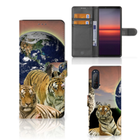 Sony Xperia 5II | Telefoonhoesje | Met pasjeshouder | Roofdieren - thumbnail