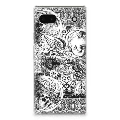 Silicone Back Case Google Pixel 6A Skulls Angel Silicone Back Case Google Pixel 6A Skulls Angel