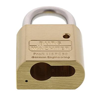 Burg Wächter 116 PC 50 Niro Hangslot 51.3 mm Messing Hangslot voor profielcilinder