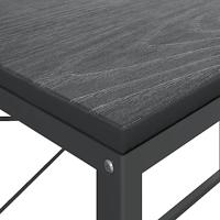 Computerbureau 110x60x70 cm bewerkt hout zwart - thumbnail