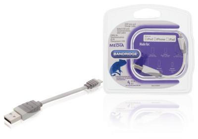 Bandridge Data en Oplaadkabel Apple Lightning naar USB A Male 0.10 m Wit | 1 stuks - BBM39300W01 BBM39300W01