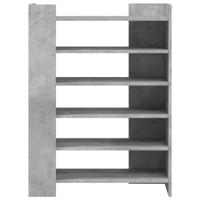 Schoenenkast 74,5x37,5x100 cm bewerkt hout betongrijs - thumbnail