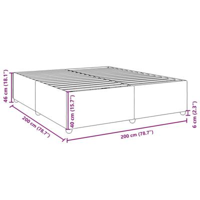 Bedframe zonder matras stof taupe 200x200 cm - thumbnail