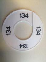 Maatring 9cm wit/zwart 134 - thumbnail