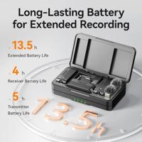 Ulanzi A100 draadloze microfoon met 2 zenders USB-C & 3.5mm - thumbnail